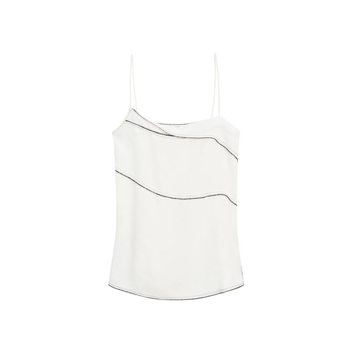 Fluid top with stitching detail цвет: Белый