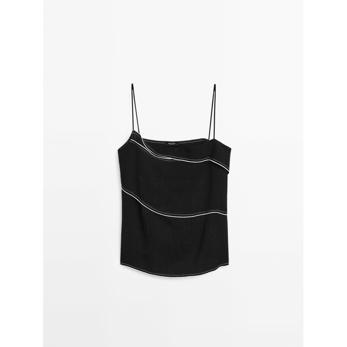Top contrast stitching цвет: Черный