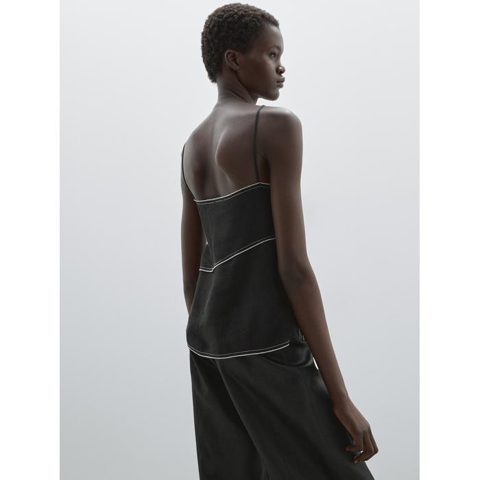 Top contrast stitching цвет: Черный