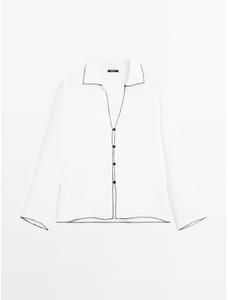 Fluid shirt with contrasting details цвет: Белый