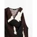 Top colour block knitted detail цвет: Шоколадный