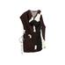 Top colour block knitted detail цвет: Шоколадный