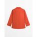 Polo neck blouse with linen цвет: Терракотовый