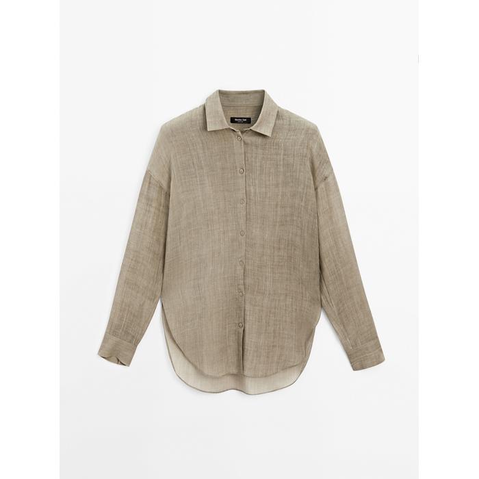 Fluid shirt maltinto with ramio цвет: Зеленый