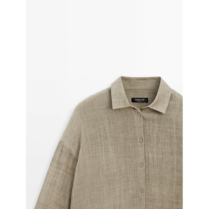 Fluid shirt maltinto with ramio цвет: Зеленый