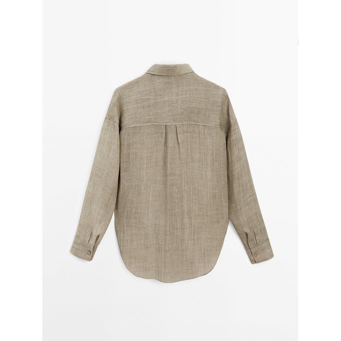 Fluid shirt maltinto with ramio цвет: Зеленый