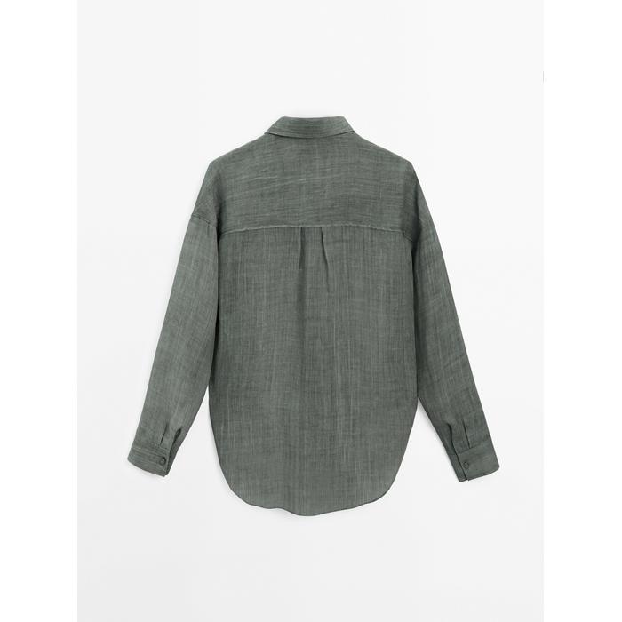 Fluid shirt maltinto with ramio цвет: Голубовато-серый