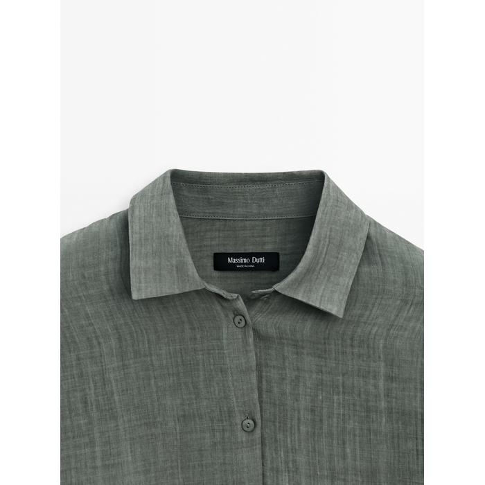 Fluid shirt maltinto with ramio цвет: Голубовато-серый
