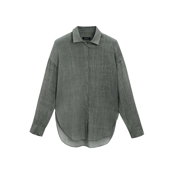 Fluid shirt maltinto with ramio цвет: Голубовато-серый