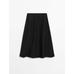 Midi skirt bottom stitch detail цвет: Черный