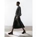 Midi skirt bottom stitch detail цвет: Черный