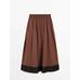 Midi flared skirt with ribbon detail цвет: Шоколадный