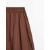 Midi flared skirt with ribbon detail цвет: Шоколадный