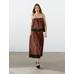 Midi flared skirt with ribbon detail цвет: Шоколадный