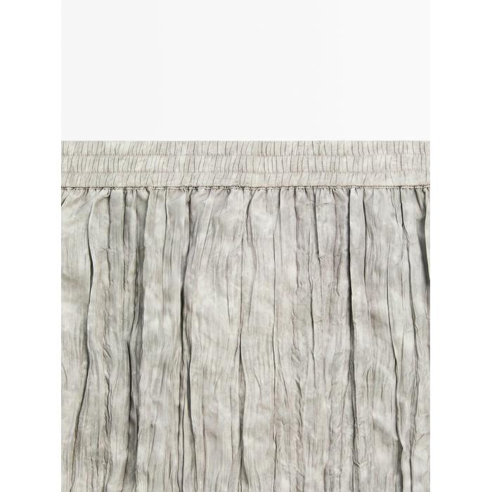 Fluid midi skirt with striped detail цвет: Дымчатый