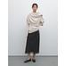 Satin midi skirt with lace details цвет: Черный