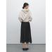 Satin midi skirt with lace details цвет: Черный