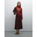 Stretch pleated midi skirt цвет: Гранатовый