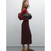Stretch pleated midi skirt цвет: Гранатовый