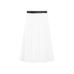 Pleated skirt with leather detail цвет: Белый