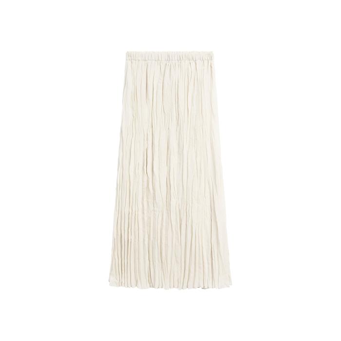 Pleated midi skirt with pleats цвет: Бежевый