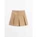 Suede leather pleated skirt цвет: Дымчатый