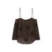 Fluid textured top with embroidered detail цвет: Шоколадный