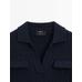 Cotton polo neck braided knitted sweater цвет: Темно-синий