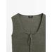 Corset-style knit top with linen цвет: Зеленоватый