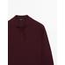 Cotton blend polo knit jumper цвет: Гранатовый