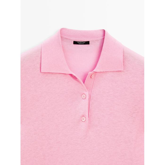 Cotton blend polo knit jumper цвет: Розовый средний