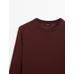 Knitted sweater round neck cotton blend цвет: Коричневый
