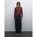 Knitted sweater round neck cotton blend цвет: Коричневый
