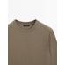 Knitted sweater round neck cotton blend цвет: Кротово-коричневый