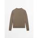 Knitted sweater round neck cotton blend цвет: Кротово-коричневый