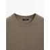 Knitted sweater round neck cotton blend цвет: Кротово-коричневый