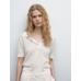 Openwork polo knit linen blend jumper цвет: Оптический белый