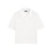 Openwork polo knit linen blend jumper цвет: Оптический белый
