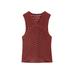 Openwork Crochet Knit Top цвет: Цвет черепицы