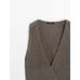 Crossed Mouliné Knit Vest цвет: Коричневый