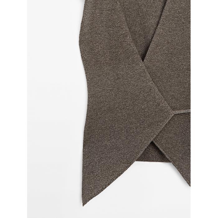 Crossed Mouliné Knit Vest цвет: Коричневый