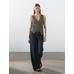 Crossed Mouliné Knit Vest цвет: Коричневый