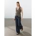 Crossed Mouliné Knit Vest цвет: Коричневый
