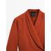 Fluid kimono with shawl collar with linen цвет: Терракотовый