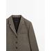 Long melange linen blend blazer цвет: Кротово-коричневый