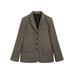 Long melange linen blend blazer цвет: Кротово-коричневый
