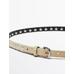 Thin belt studded suede leather цвет: Песочный