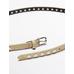Thin belt studded suede leather цвет: Песочный