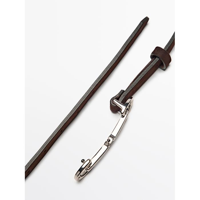 NUBUCK LEATHER EQUESTRIAN BELT цвет: Коричневый