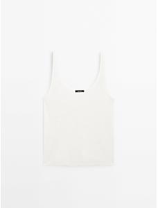 100% linen tank top цвет: Натуральный, кремовый